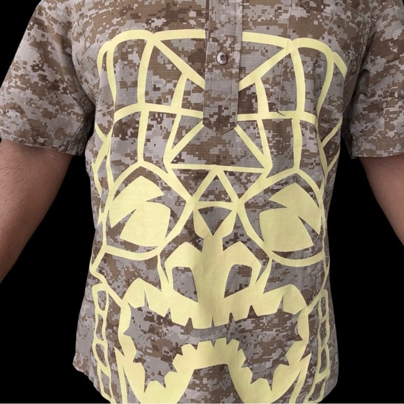 The Aloha Nui camo shirt pullover Hawaii graphic print Medium - Picture 3 of 9